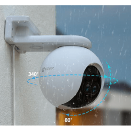 Camera IP Wifi EZVIZ C8PF 2MP Xoay Ngoài trời Chính hãng (340°-80°, 1920x1080, F1.6, 2.8mm, H.265, Hồng ngoại 30m, Đàm thoại 2 chiều, Ống kính kép, DWDR, Có LAN, Kèm nguồn 12V)