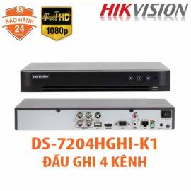 Đầu ghi HIK DS-7204HGHI/K1(S) (4 Kênh, 1MP/2MP, H.265+, Vỏ sắt)