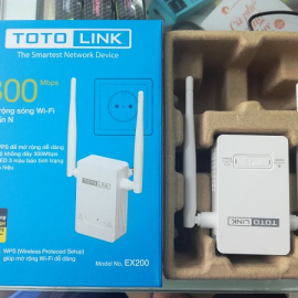 Kích sóng TOTOLINK EX200 Chính hãng (2 anten, 300Mbps)