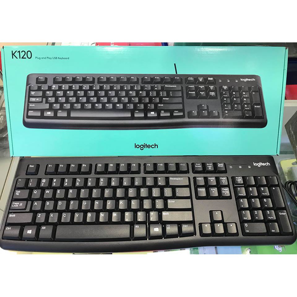 bàn phím máy tính logitech k120 chính hãng