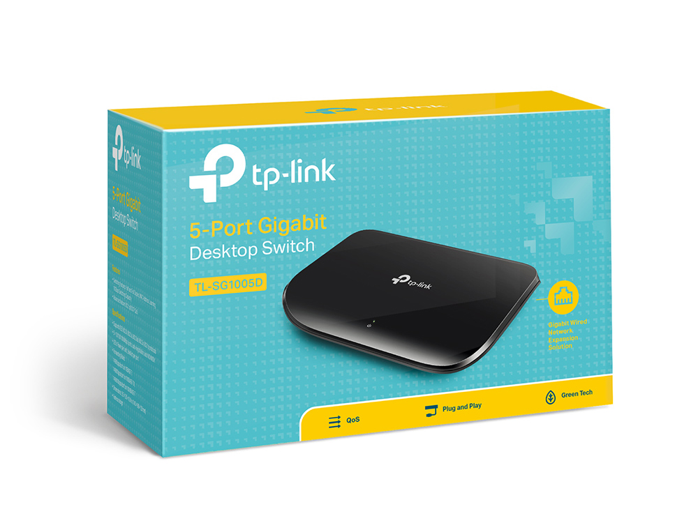 Switch TP-Link TL-SG1005D 5 port Gigabit Chính hãng (1Gbps, Vỏ nhựa)