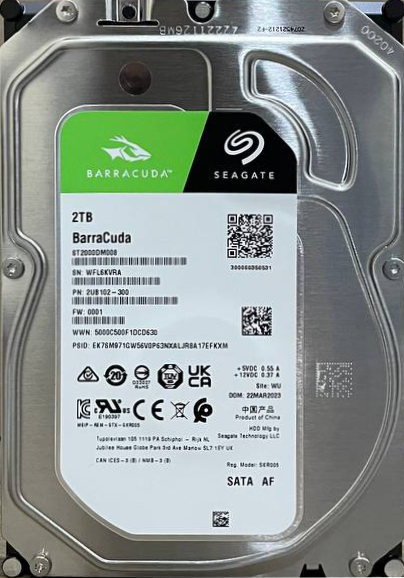 HDD PC SEAGATE 2T BARRACUDA Chính hãng (7200 RPM)