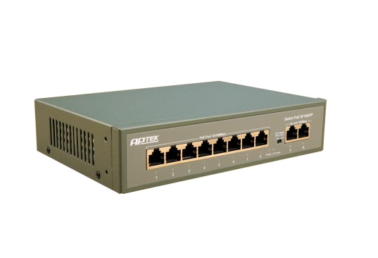 Switch PoE 8 port APTEK SF1082P 100Mbps Chính hãng (2 port Uplink)